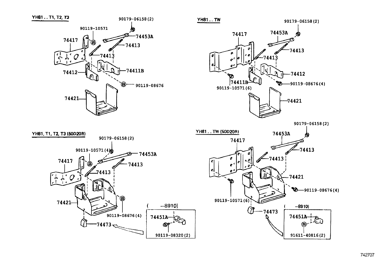 74417-26080 BRACKET, BATTERY CARRIER product image