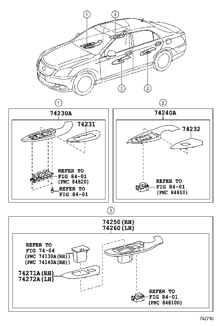 74232-30260-E0 PANEL, FRONT ARMREST BASE, UPPER LH product image