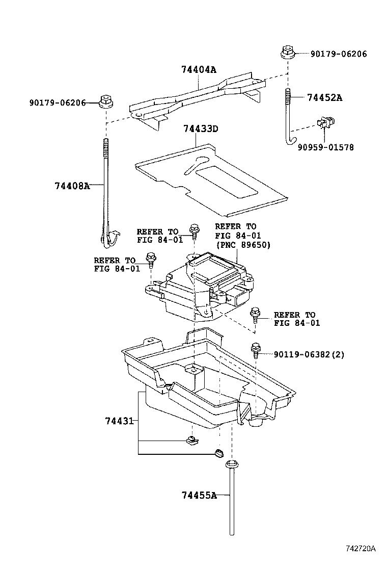 74406-30050 CLAMP SUB-ASSY, BATTERY product image