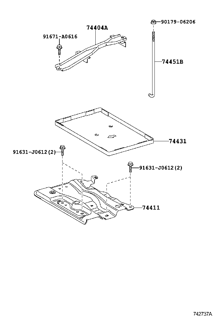74431-20130 TRAY, BATTERY product image
