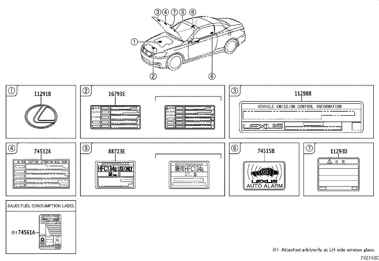 42661-53570 LABEL, TIRE PRESSURE INFORMATION product image