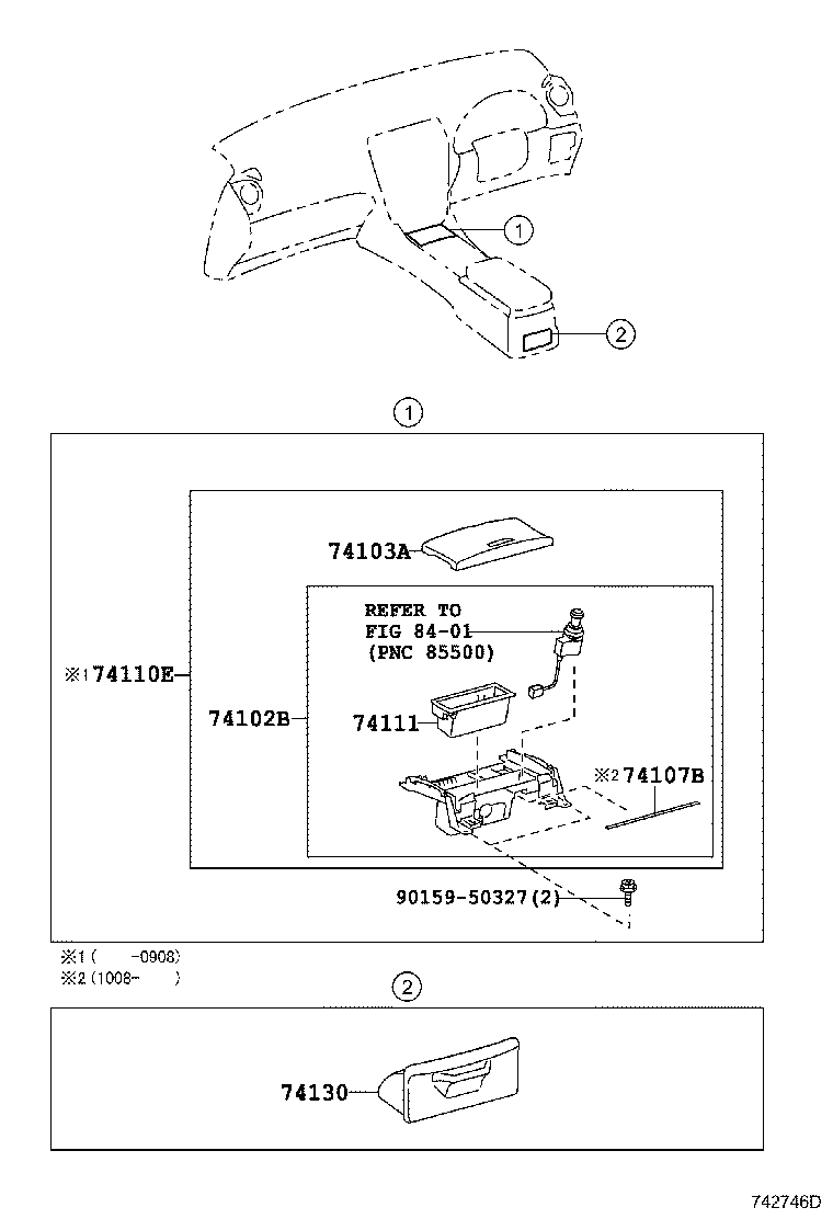 74110-53020-E0 RECEPTACLE ASSY, FRONT ASH product image