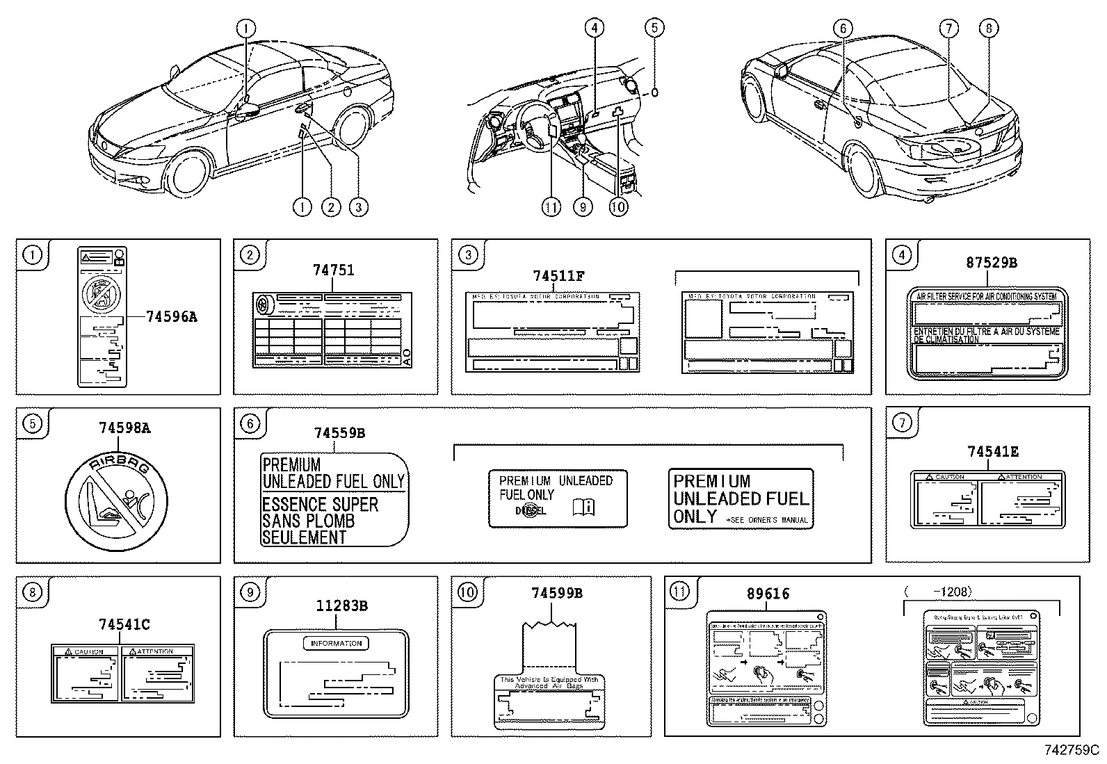 Toyota 11298-31F90 LABEL, EMISSION CONTROL INFORMATION