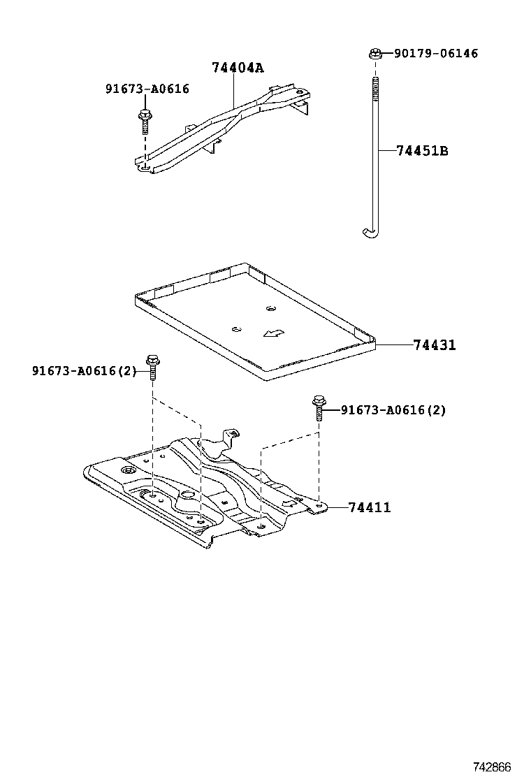 74410-0M010 CARRIER, BATTERY product image