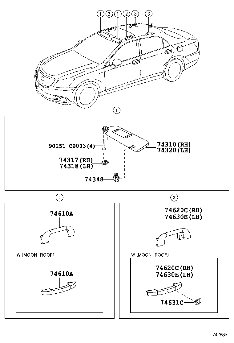 74348-0D120-A2 HOLDER, VISOR product image