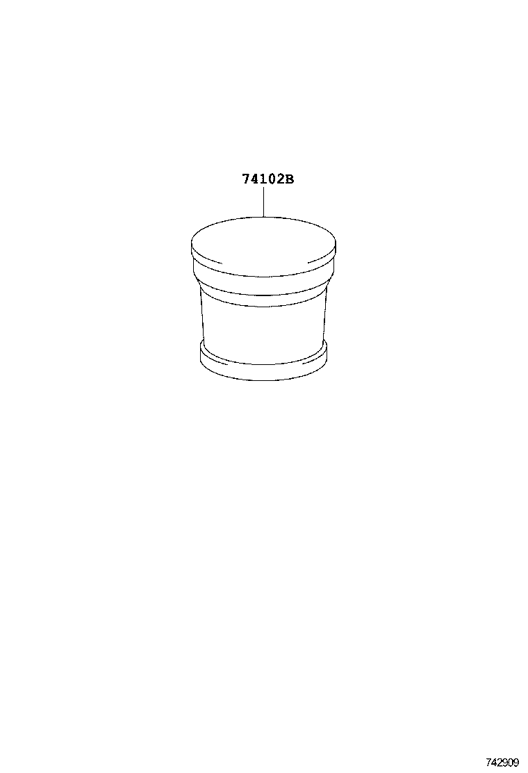 74130-06110-B0 RECEPTACLE ASSY, REAR ASH, RH product image