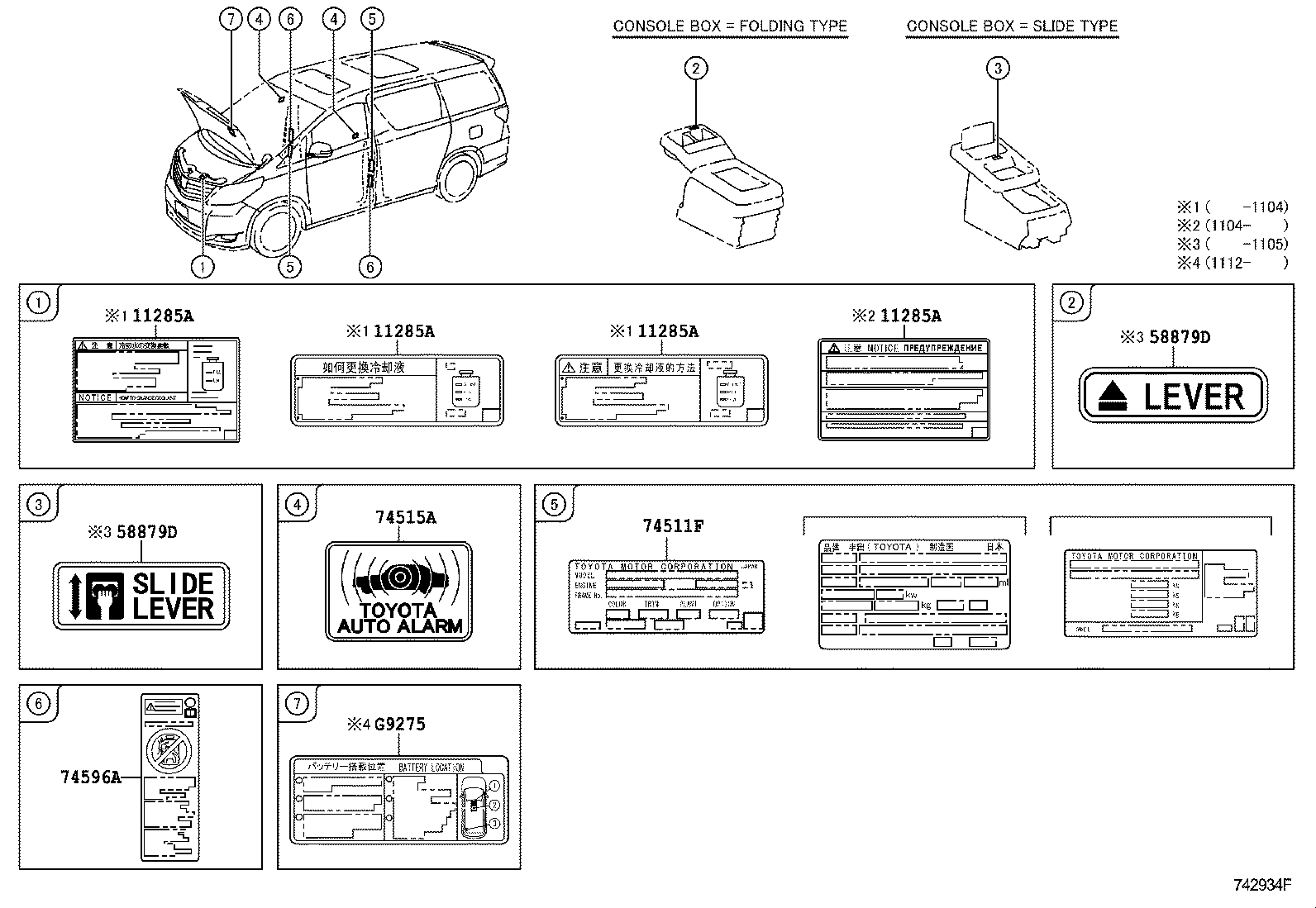 11285-28060 LABEL, COOLANT SYSTEM NOTICE product image