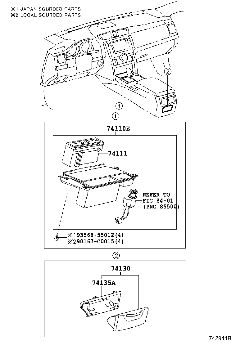 74110-22260-B0 RECEPTACLE ASSY, FRONT ASH product image