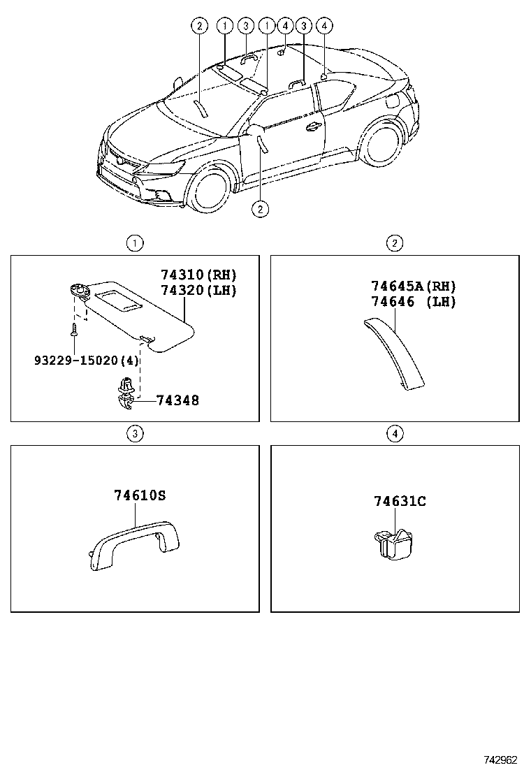74232-21110-B0 PANEL, FRONT ARMREST BASE, UPPER LH product image