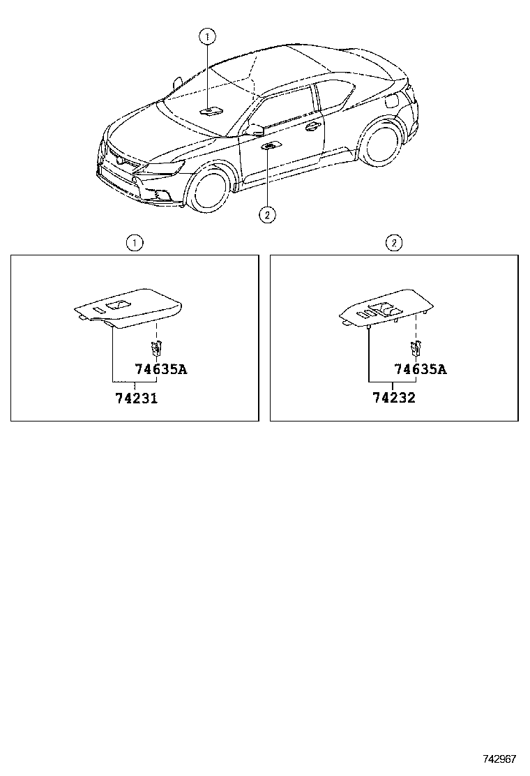 74645-21060 COVER, DOOR ASSIST GRIP, RH product image