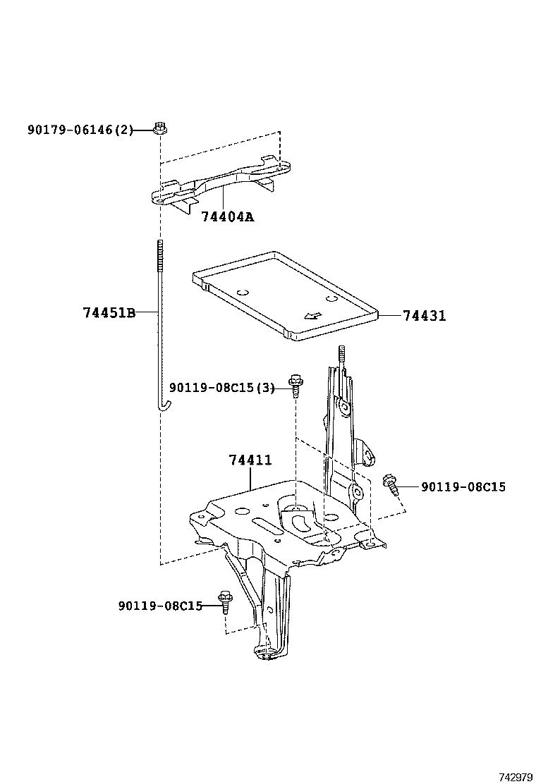 74410-52070 CARRIER, BATTERY product image