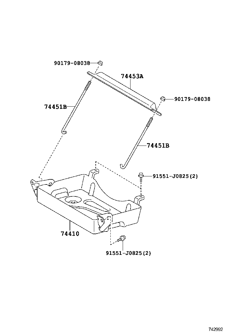 74451-35060 BOLT, BATTERY CLAMP product image