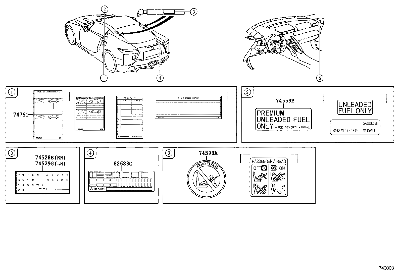 42661-77040 LABEL, TIRE PRESSURE INFORMATION product image