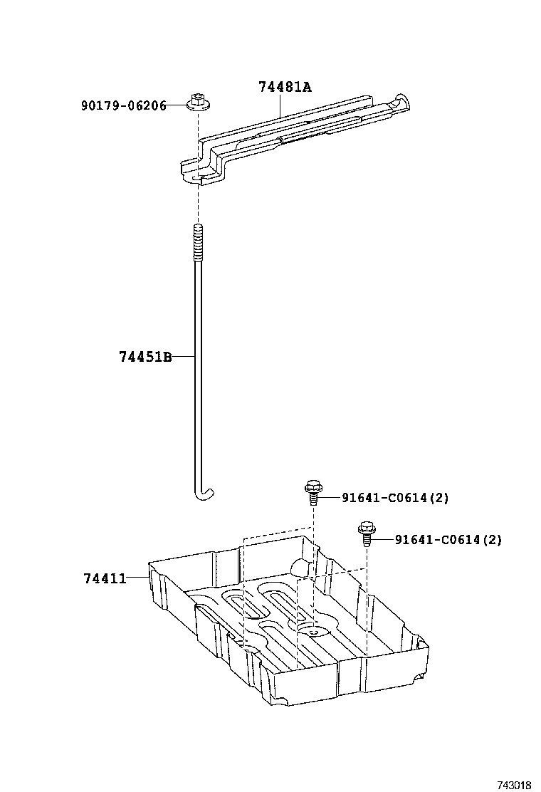 74413-76010 CARRIER, BATTERY product image