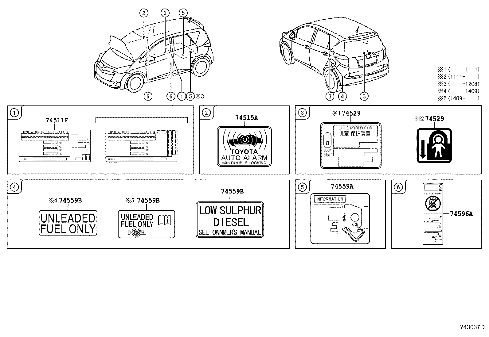 42661-52890 LABEL, TIRE PRESSURE INFORMATION product image