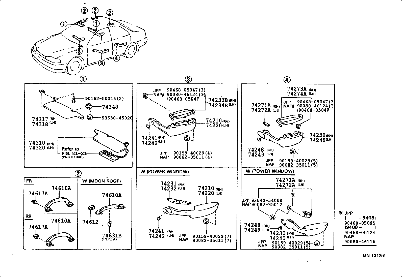 74271-32030-04 PANEL, REAR DOOR ARMREST BASE, UPPER RH product image