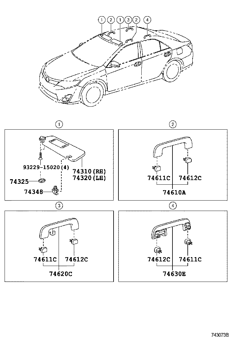74232-33390 PANEL, FRONT ARMREST BASE, UPPER LH product image