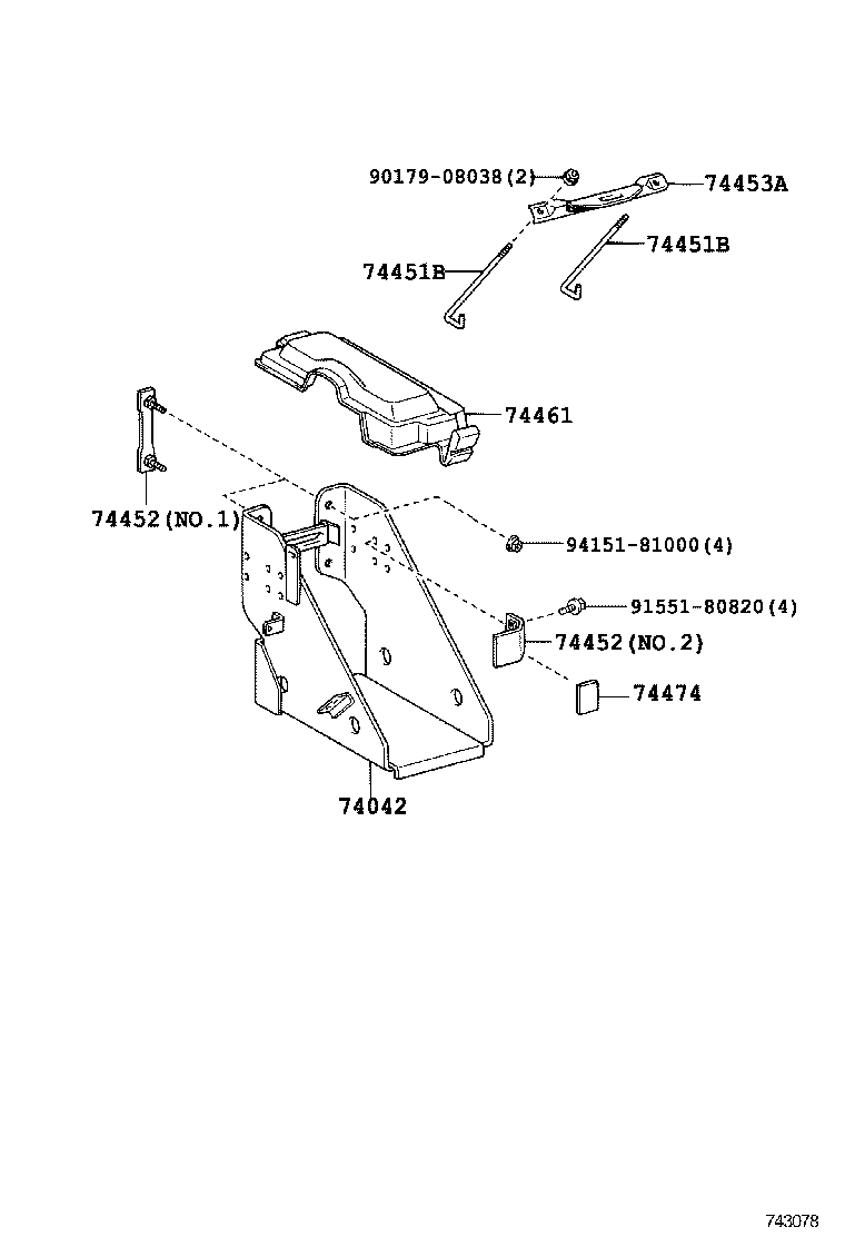 74452-37041 PLATE, BATTERY SET product image