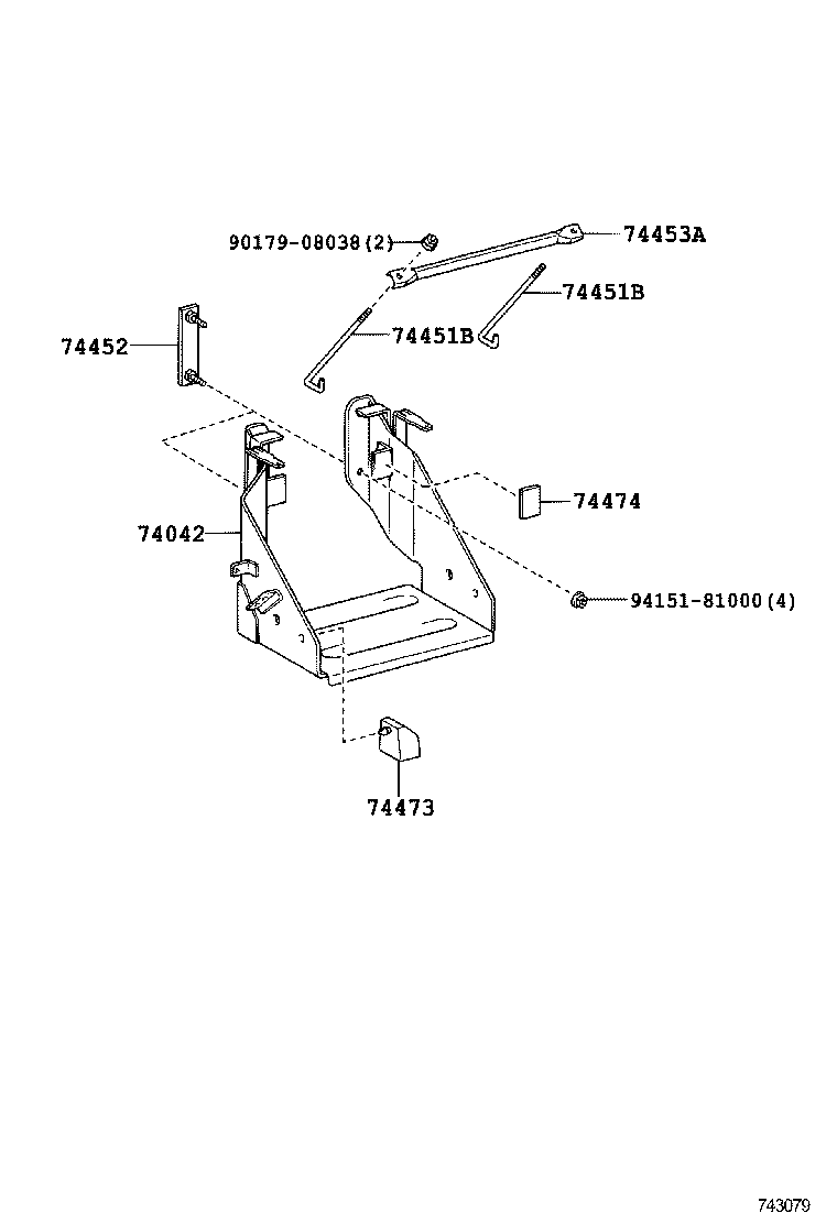 74452-37041 PLATE, BATTERY SET product image