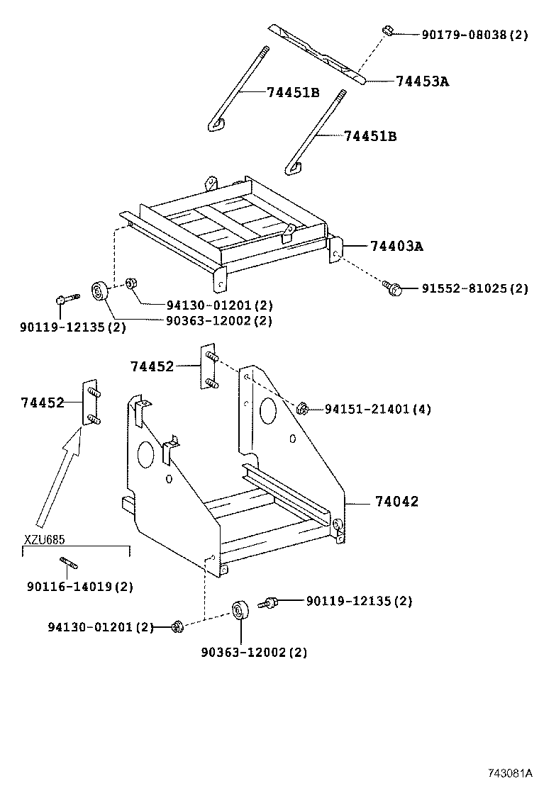 74452-37041 PLATE, BATTERY SET product image