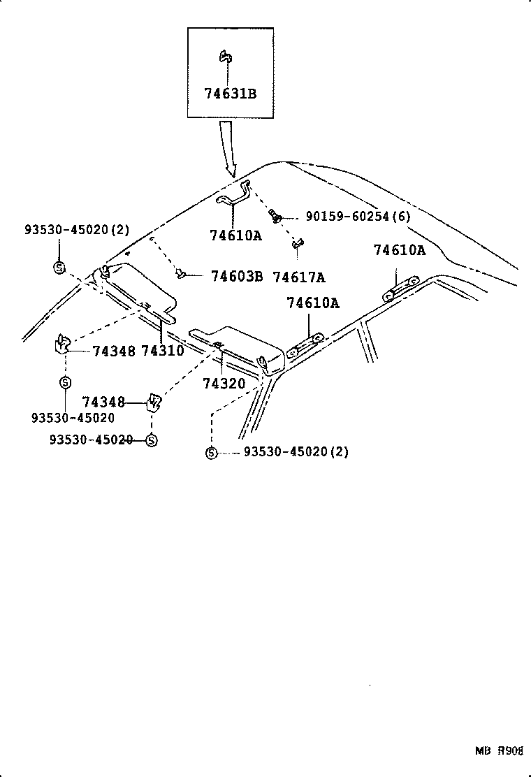 74215-02010 BASE, DOOR ARMREST RH product image