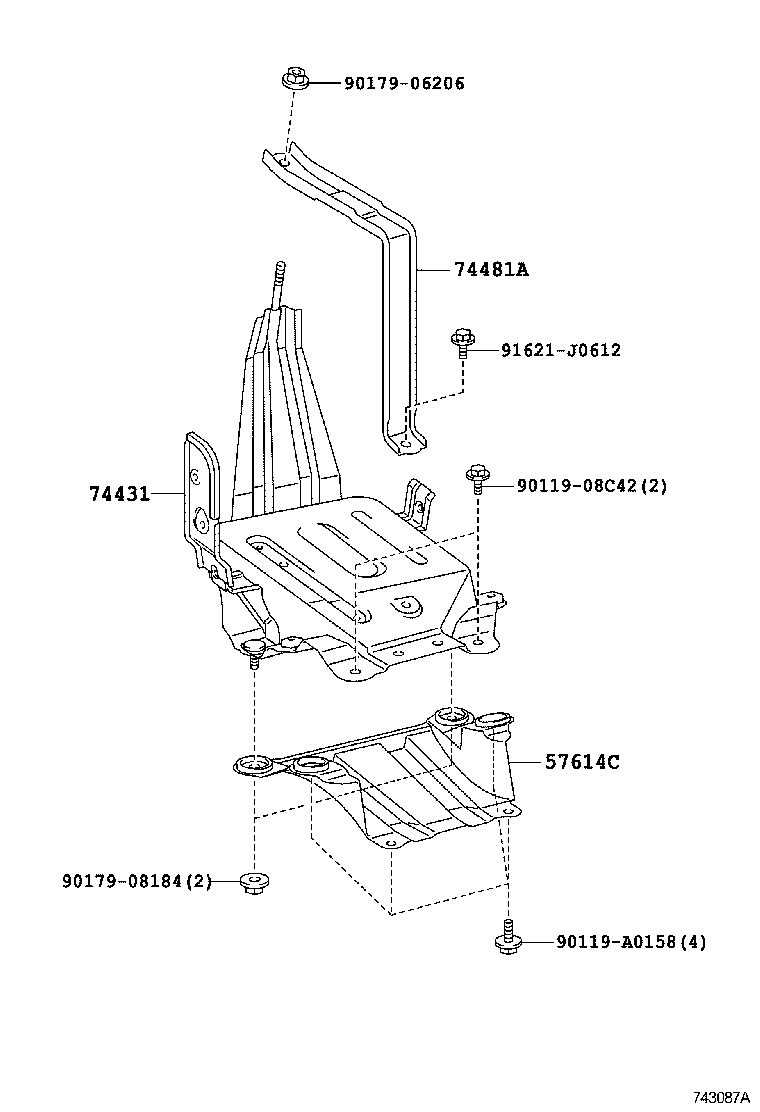 74440-33021 TRAY, BATTERY product image