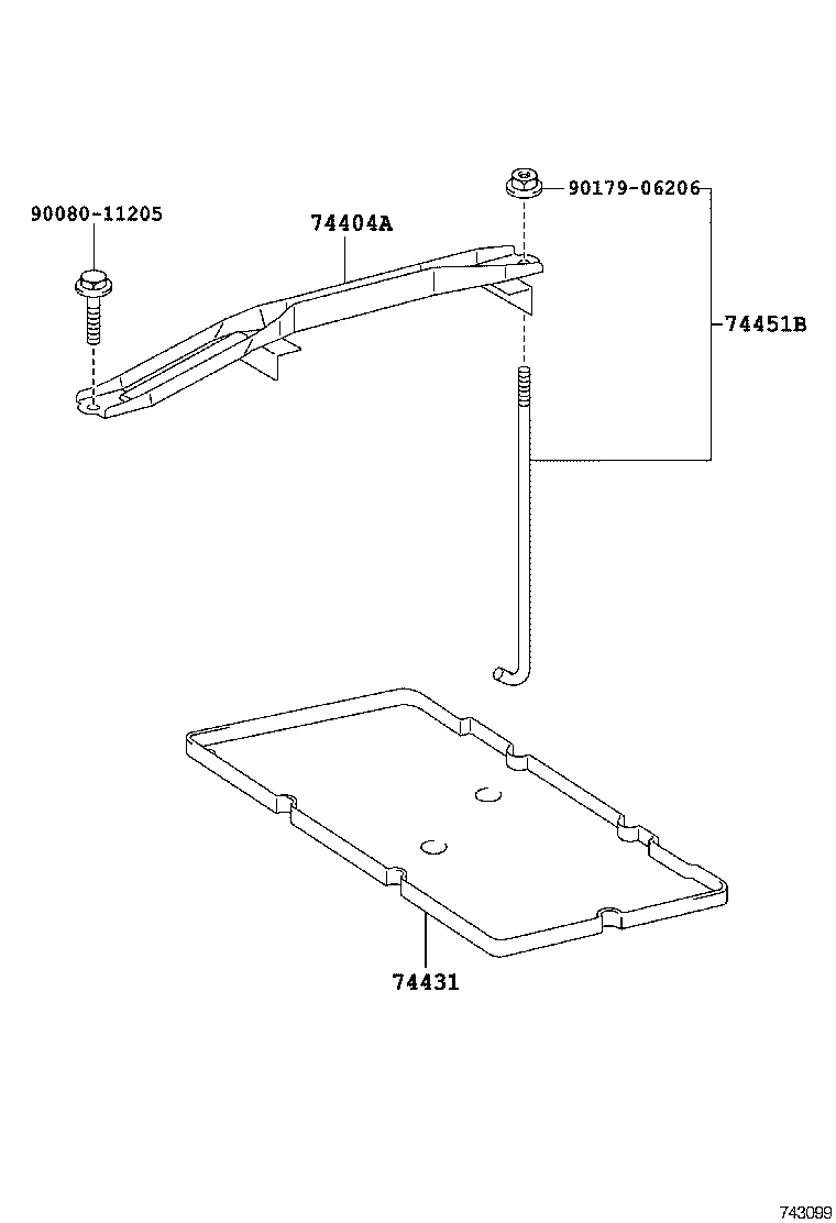 57614-06010 MEMBER, REAR FLOOR SIDE, CENTER REAR product image
