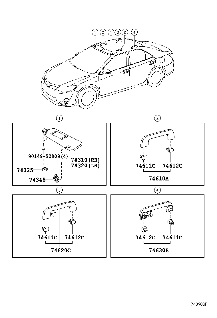 74232-06640 PANEL, FRONT ARMREST BASE, UPPER LH product image