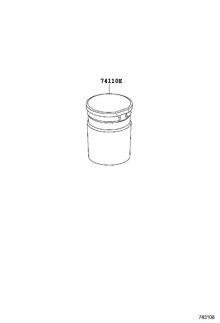 74110-0F020 RECEPTACLE ASSY, FRONT ASH product image