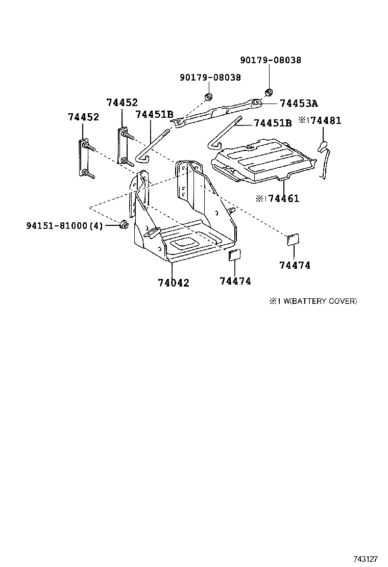74452-37022 PLATE, BATTERY SET product image