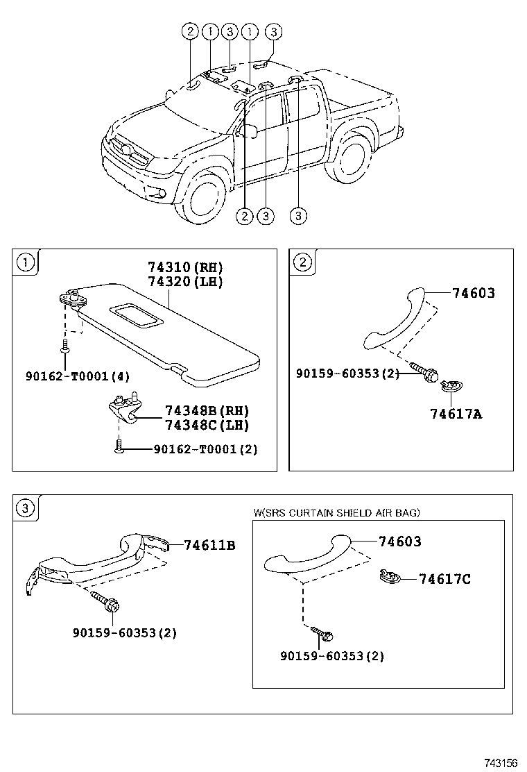 74231-0KA20 PANEL, FRONT ARMREST BASE, UPPER RH product image