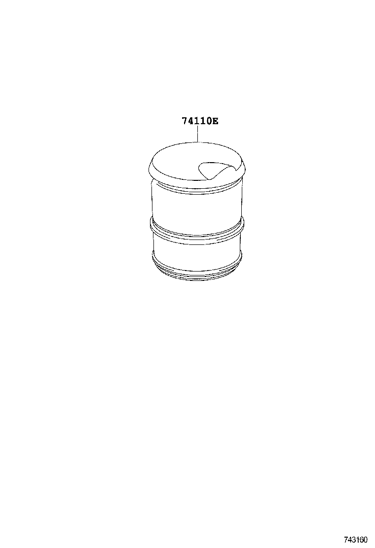 74110-0D010 RECEPTACLE ASSY, FRONT ASH product image