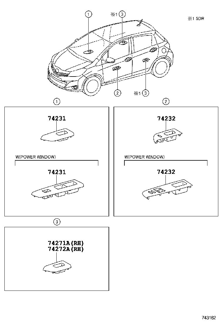 74232-0D730-C0 PANEL, FRONT ARMREST BASE, UPPER LH product image