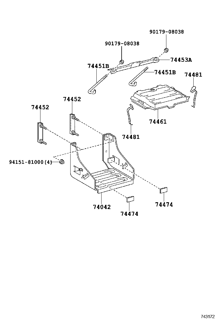 74452-37320 PLATE, BATTERY SET product image