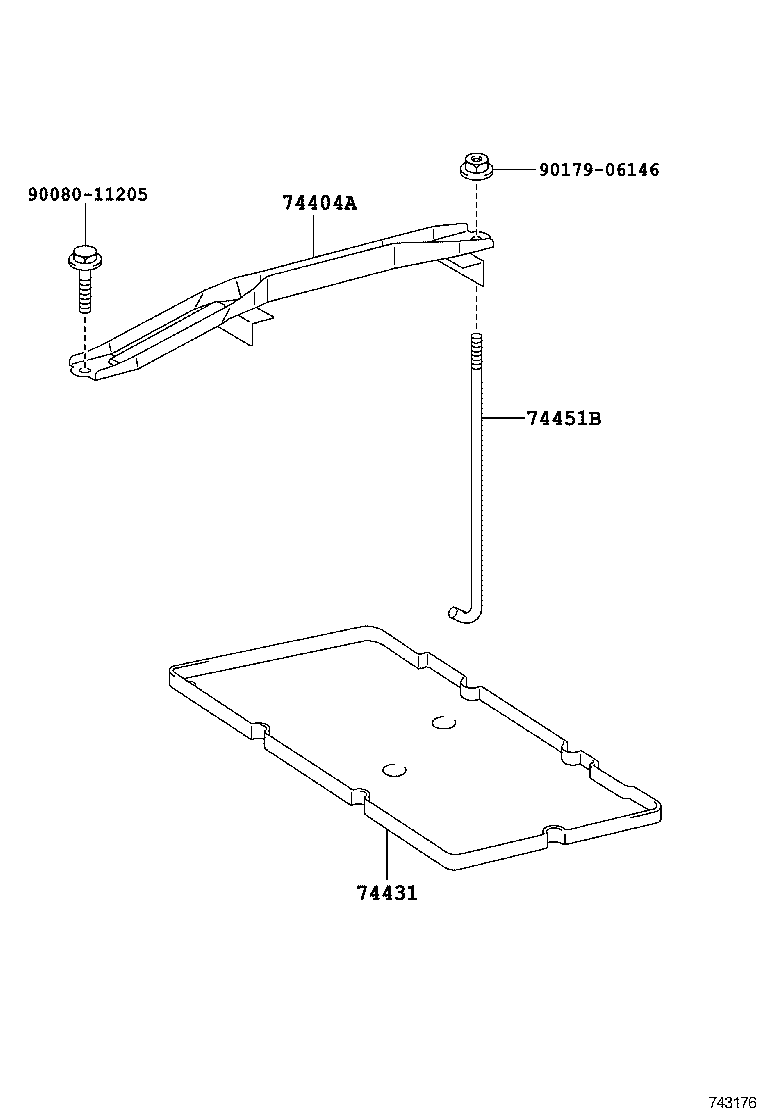 57614-06010 MEMBER, REAR FLOOR SIDE, CENTER REAR product image
