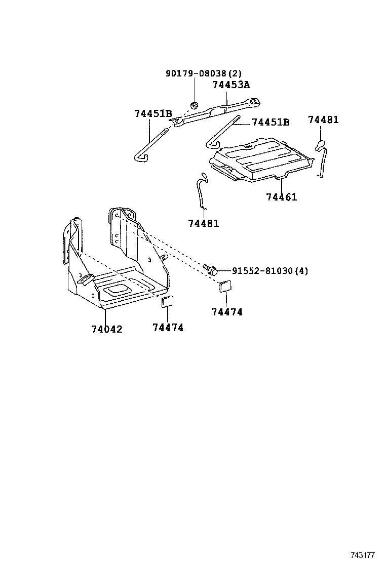 74452-37320 PLATE, BATTERY SET product image
