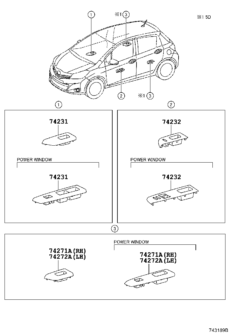 74232-52640-C0 PANEL, FRONT ARMREST BASE, UPPER LH product image