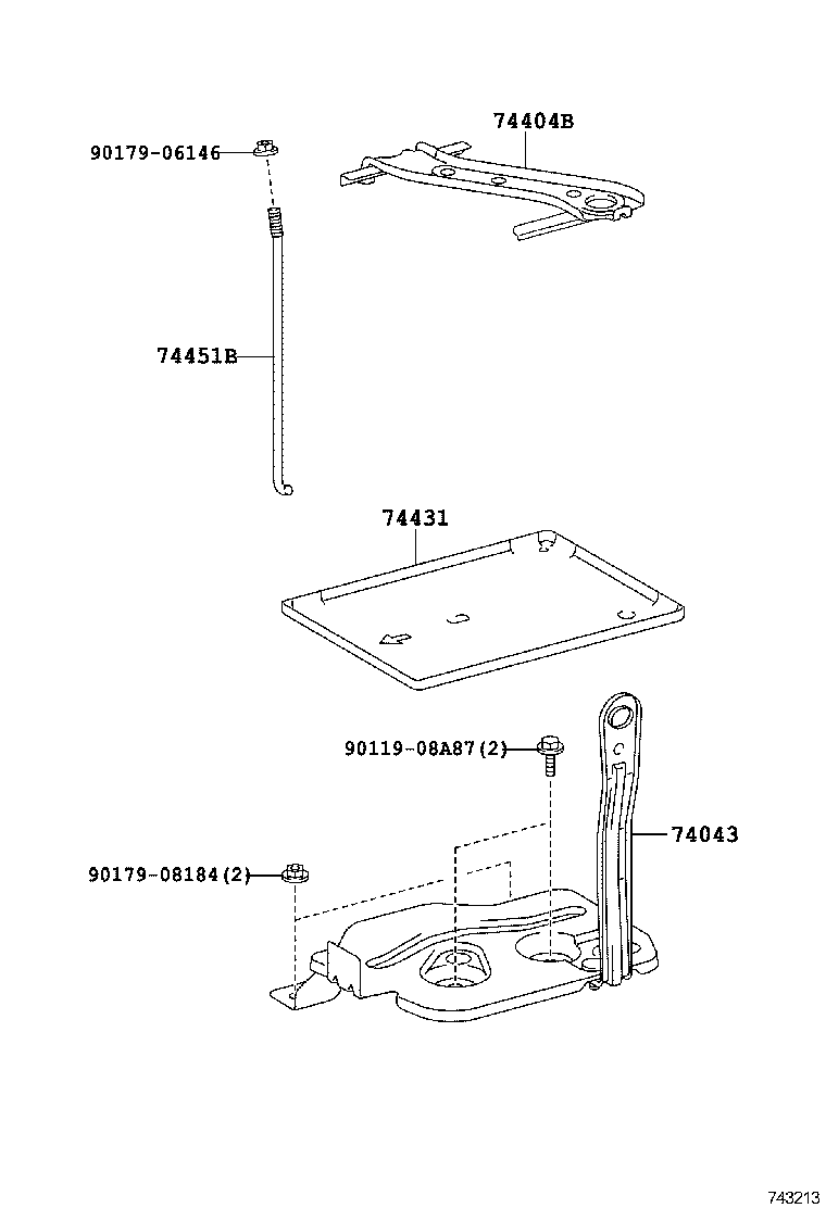 74404-58050 CLAMP SUB-ASSY, BATTERY product image