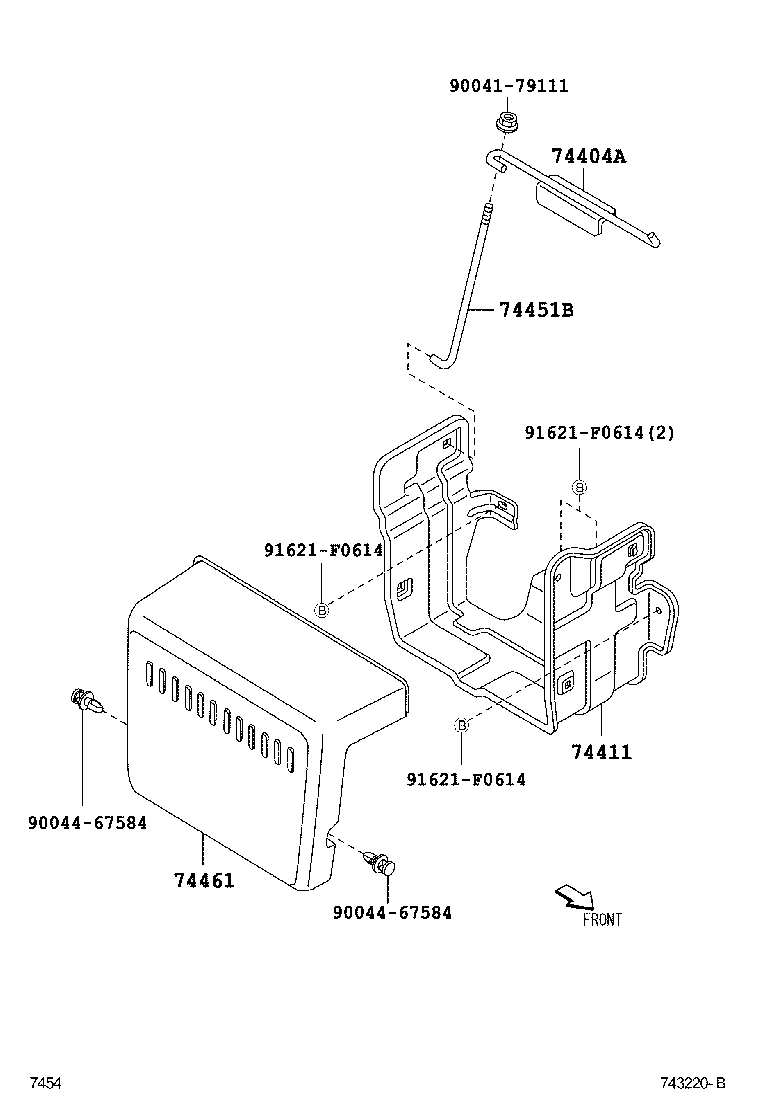 74451-87509 BOLT, BATTERY CLAMP product image