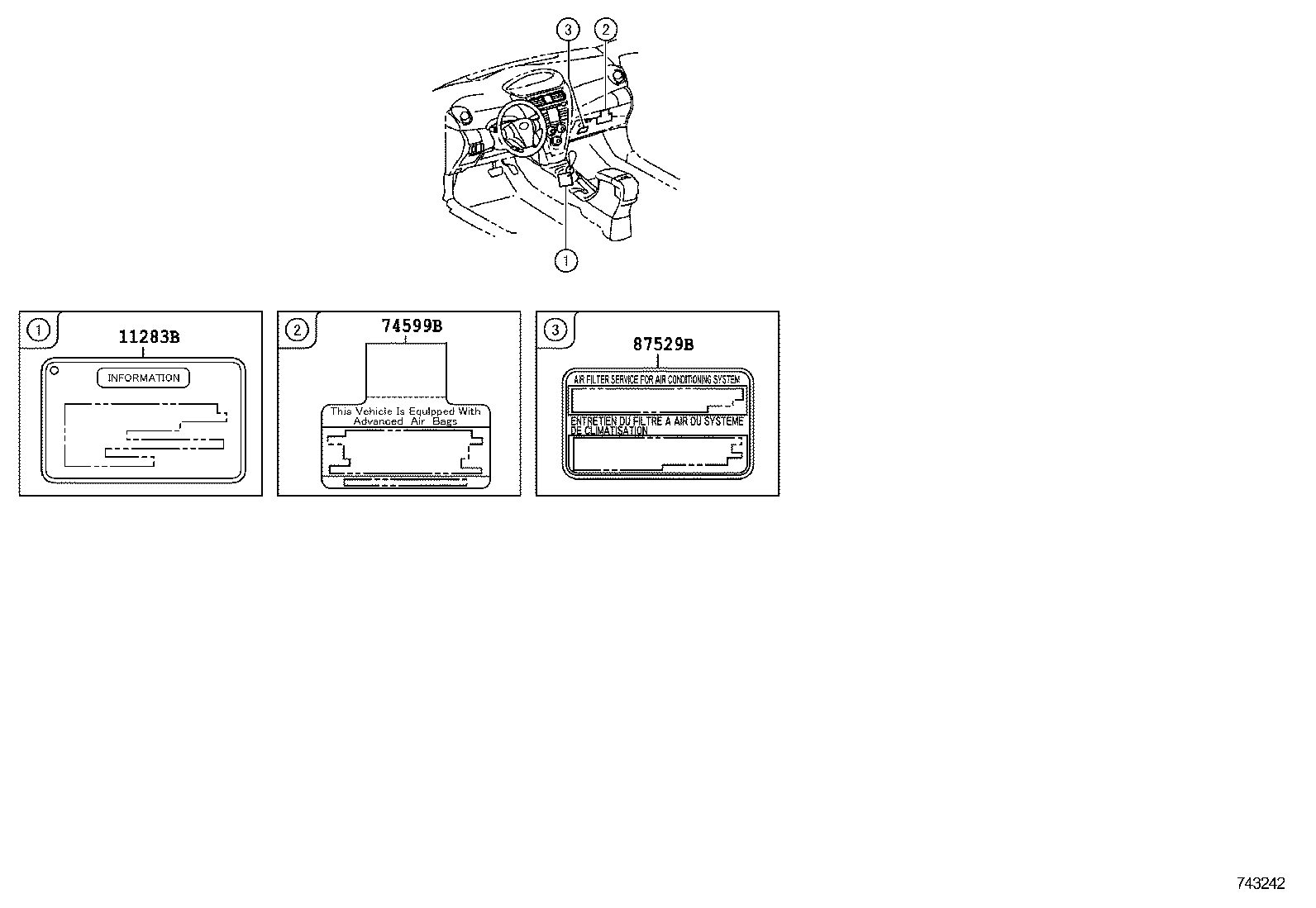 11298-21125 LABEL, EMISSION CONTROL INFORMATION product image