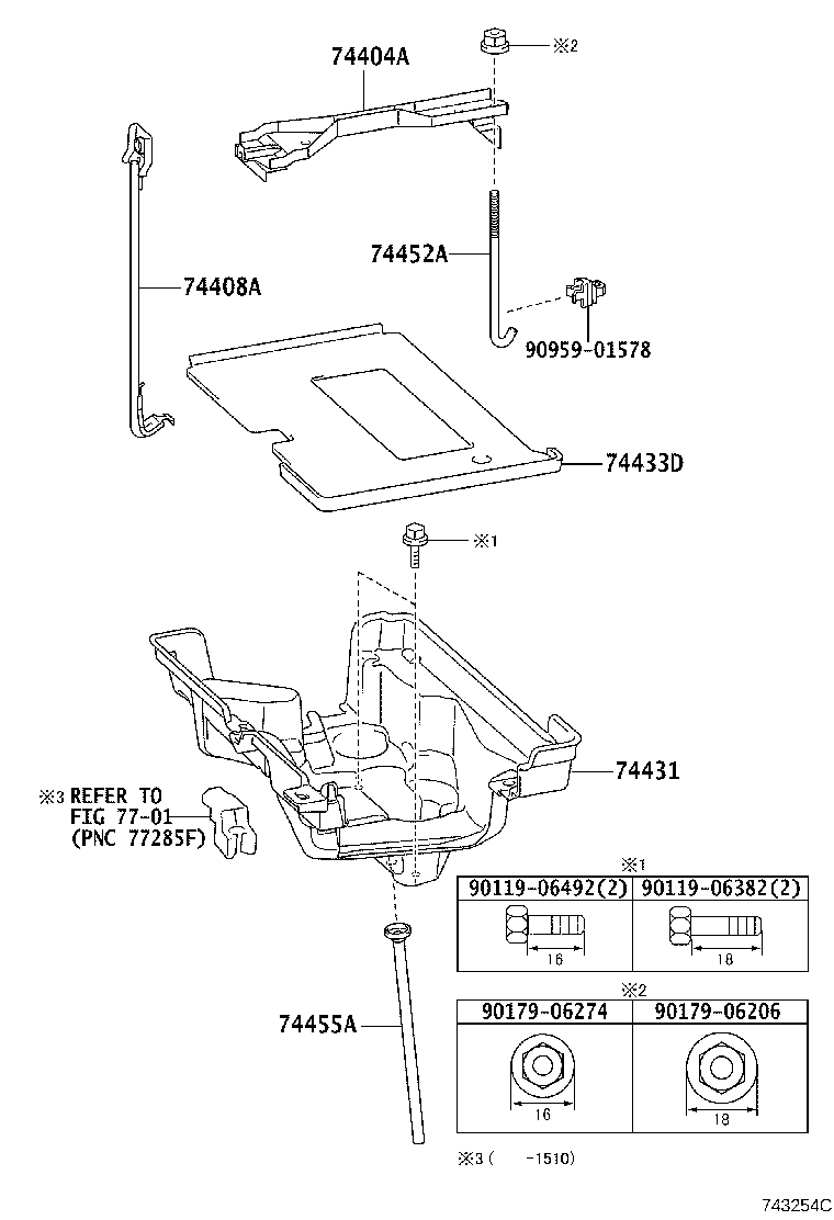 74406-30030 CLAMP SUB-ASSY, BATTERY product image
