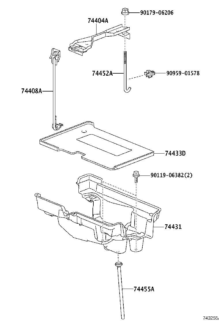 74406-30030 CLAMP SUB-ASSY, BATTERY product image