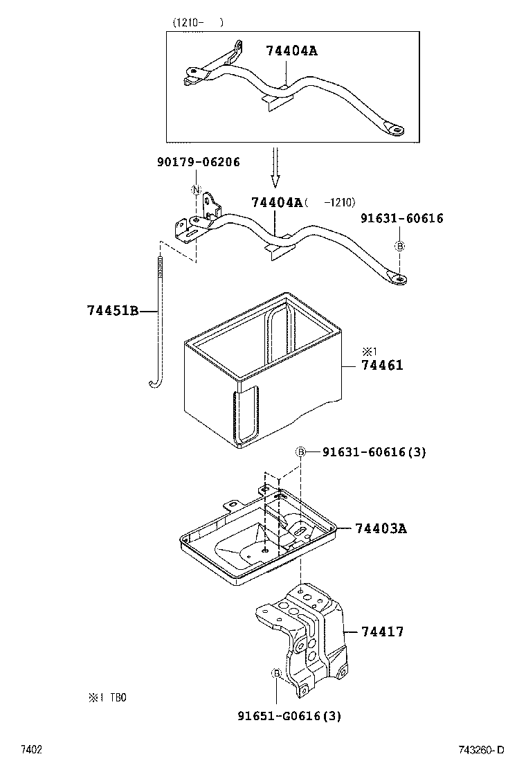 74405-B2021 COVER, BATTERY product image