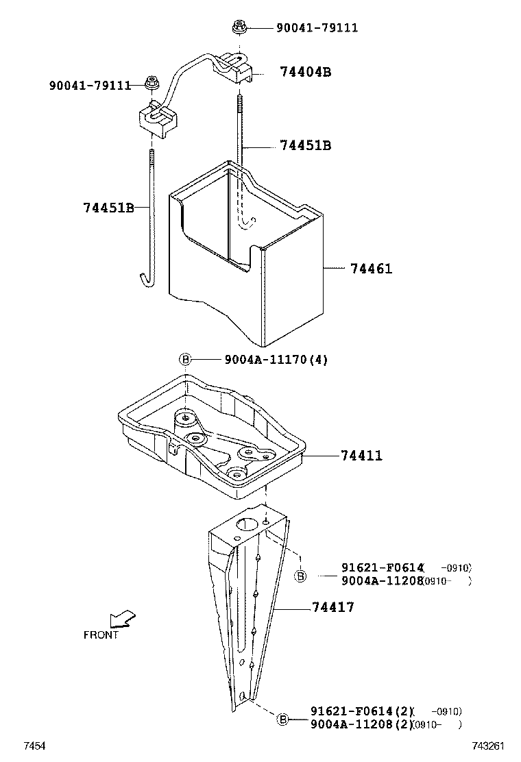 74404-87Z02 CLAMP SUB-ASSY, BATTERY product image