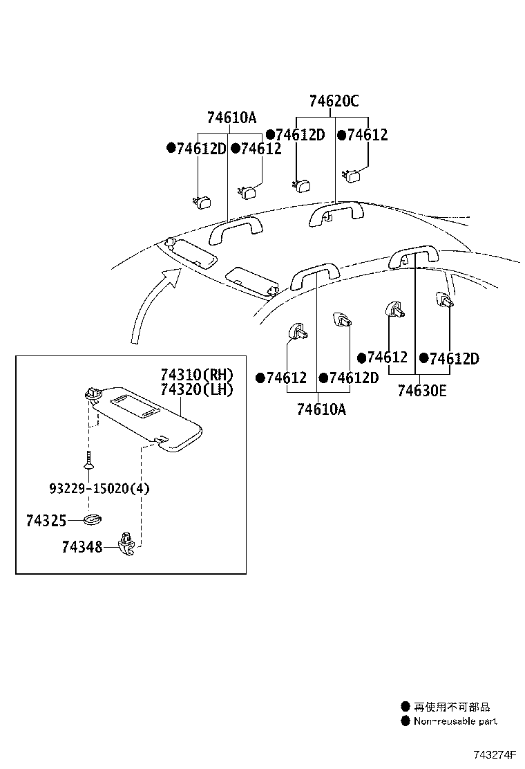 74231-30350 PANEL, FRONT ARMREST BASE, UPPER RH product image