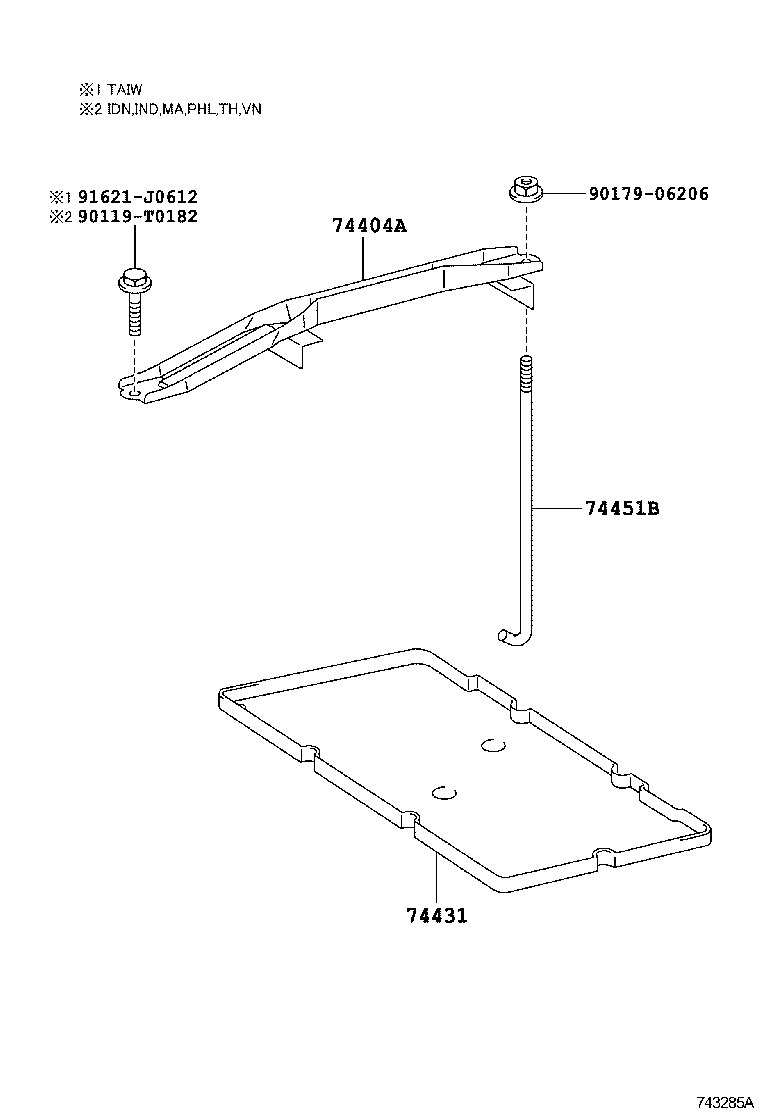 74440-06041 TRAY, BATTERY product image