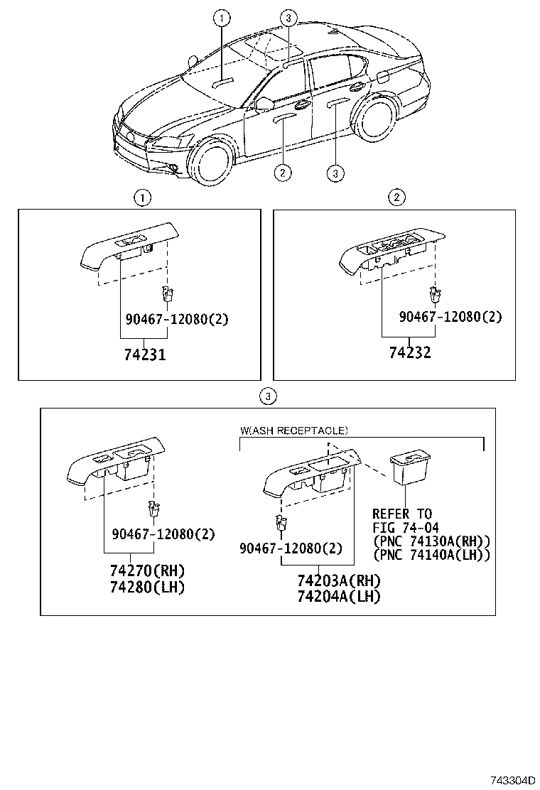 Toyota 74348-33040 HOLDER, VISOR