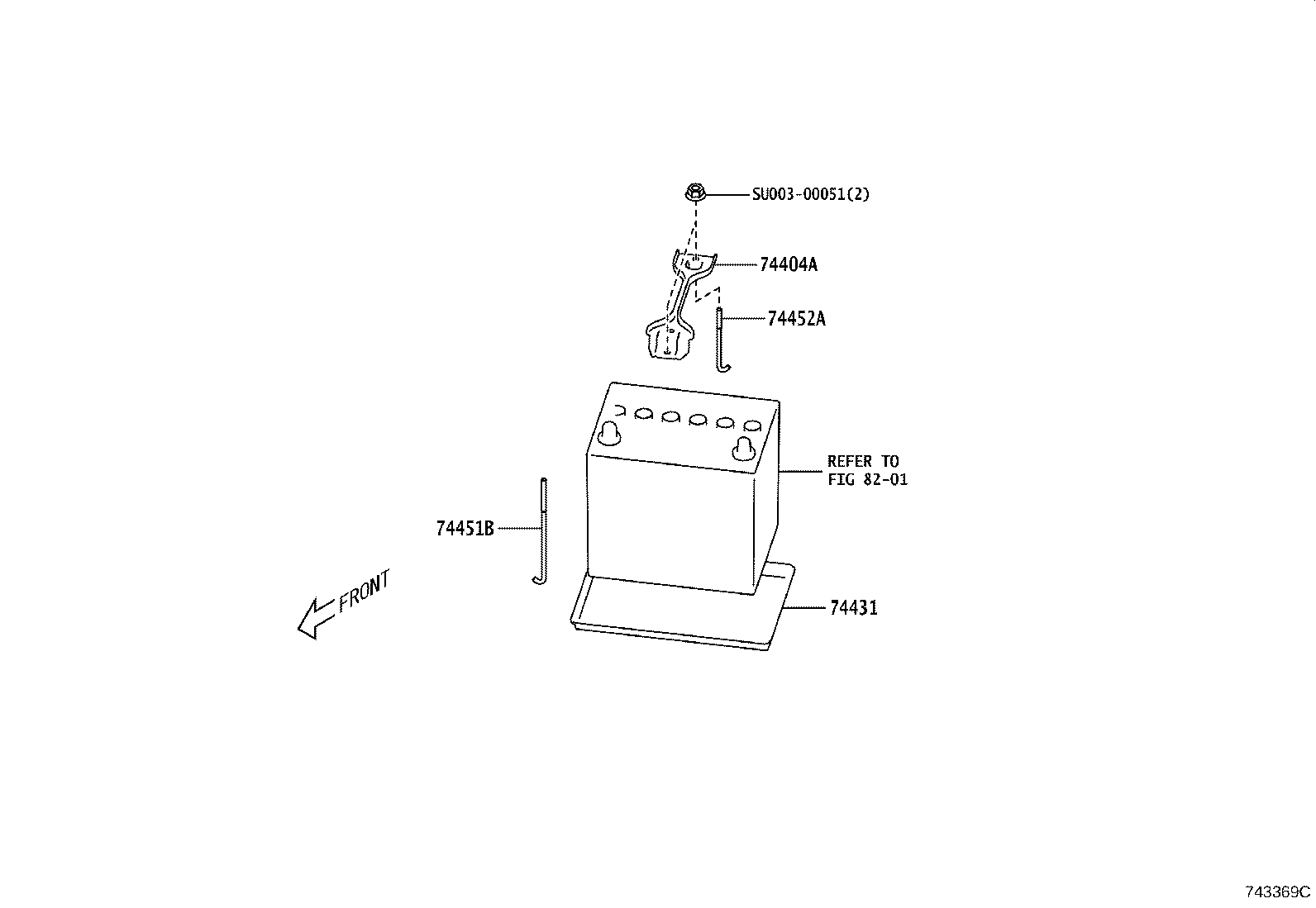 SU003-02411 TRAY, BATTERY product image