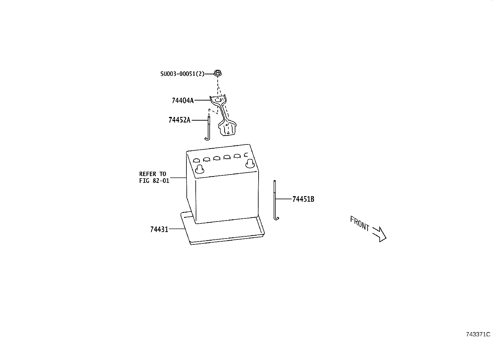 Toyota SU003-02411 TRAY, BATTERY