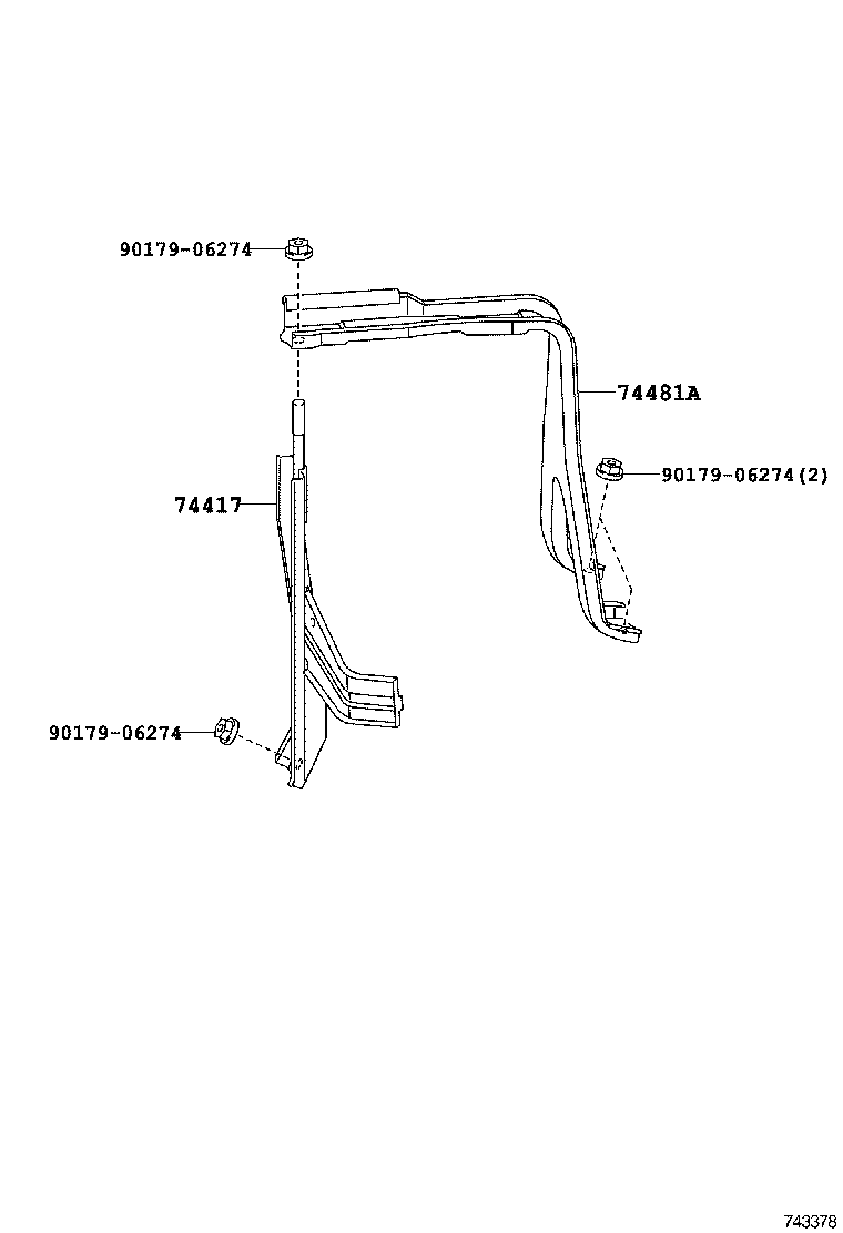 74401-0D011 BRACKET, BATTERY CARRIER product image